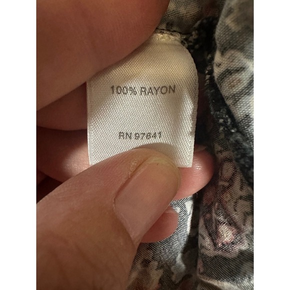 J.Jill Cropped Pants Womens XL Petite Blue Geometric Lightweight Drawstring - Picture 4 of 4